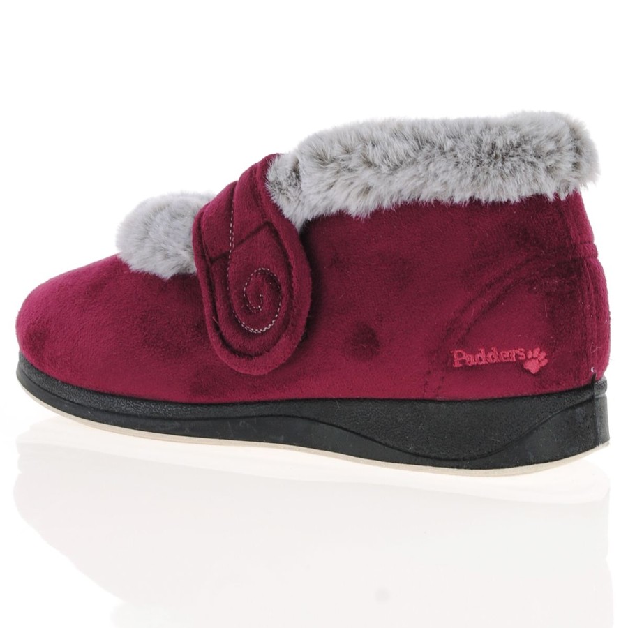 Shop By Style Padders | Padders - Hush Warm Lined Slippers, Burgundy-Grey