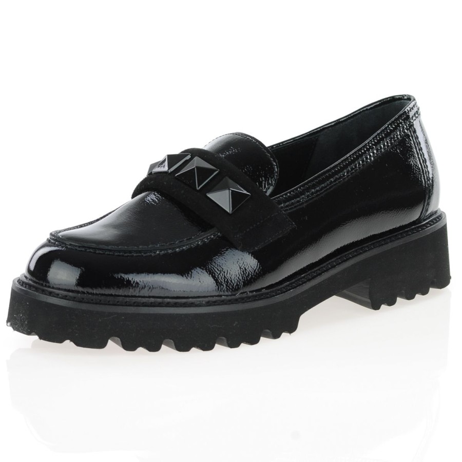 Shop By Style Gabor | Gabor - Slip On Patent Loafers Black - 243.97