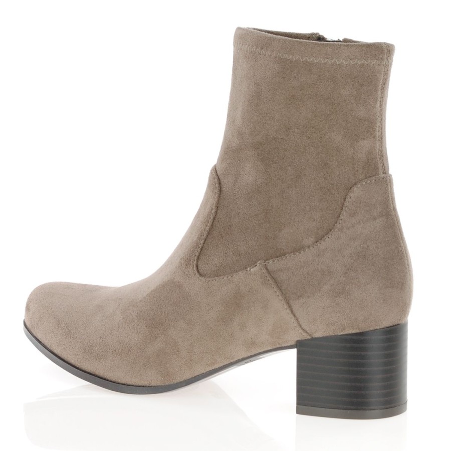 Shop By Style Caprice | Caprice - Vegan Block Heeled Sock Boots Cafe - 25316