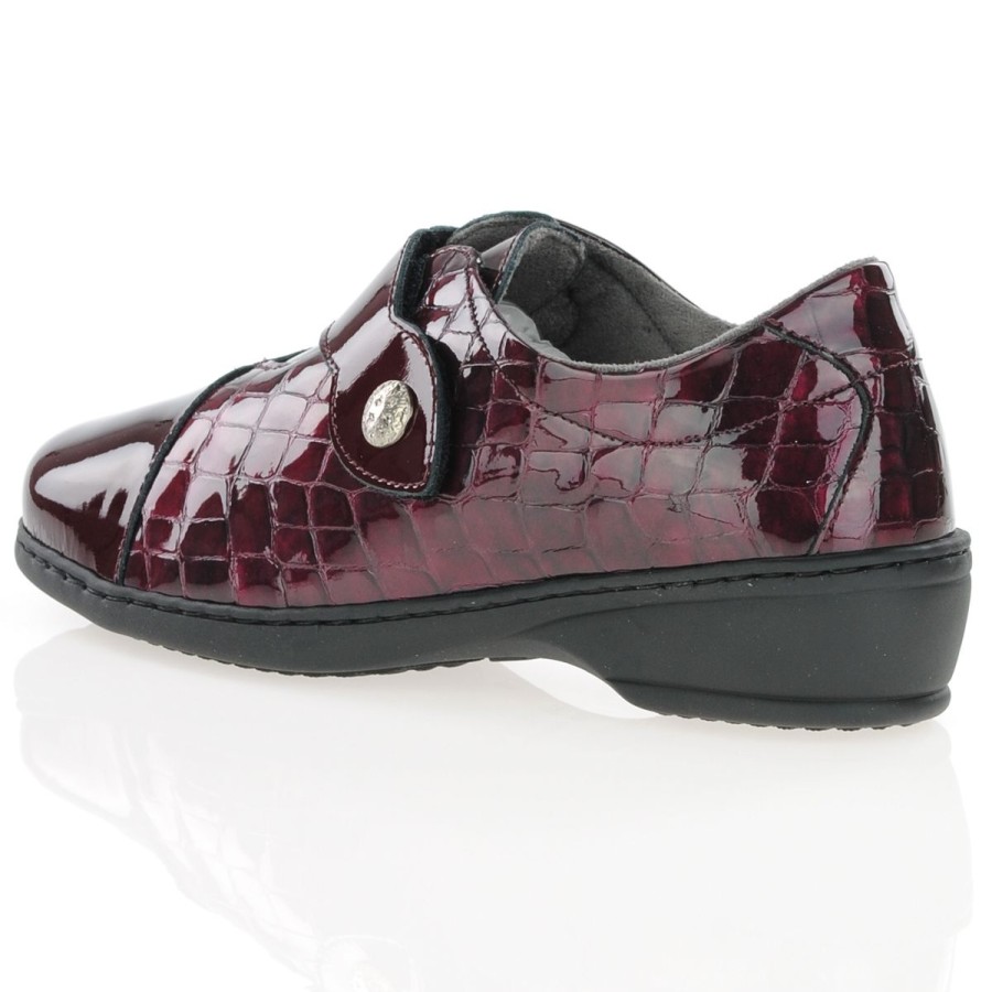 Shop By Style Notton | Notton - Velcro Strap Shoes Burgundy - 1061