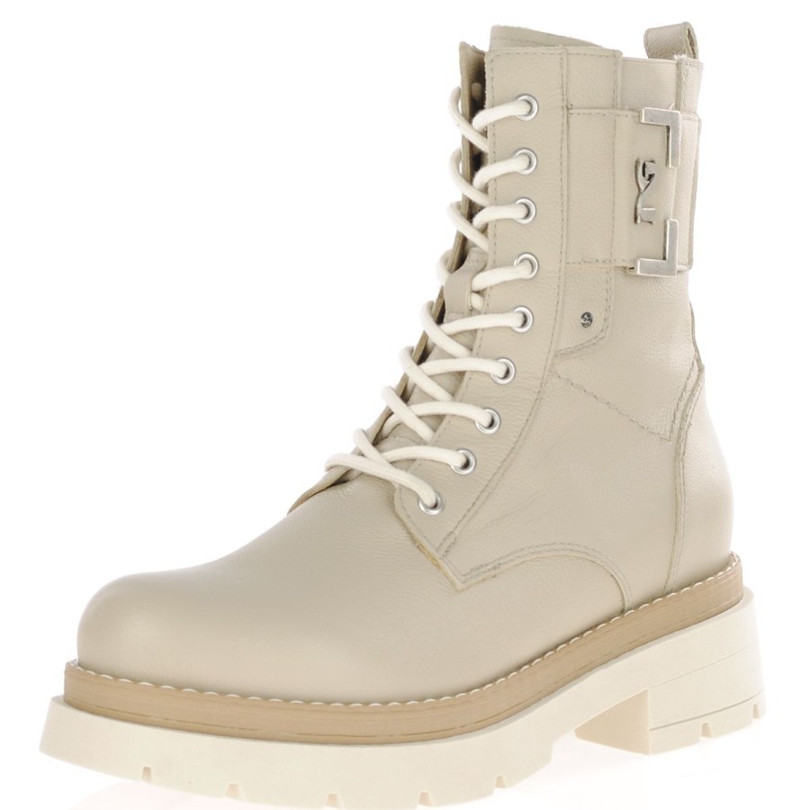 Shop By Style NeroGiardini | Nerogiardini - Lace Up Ankle Boots Beige - 1309151D