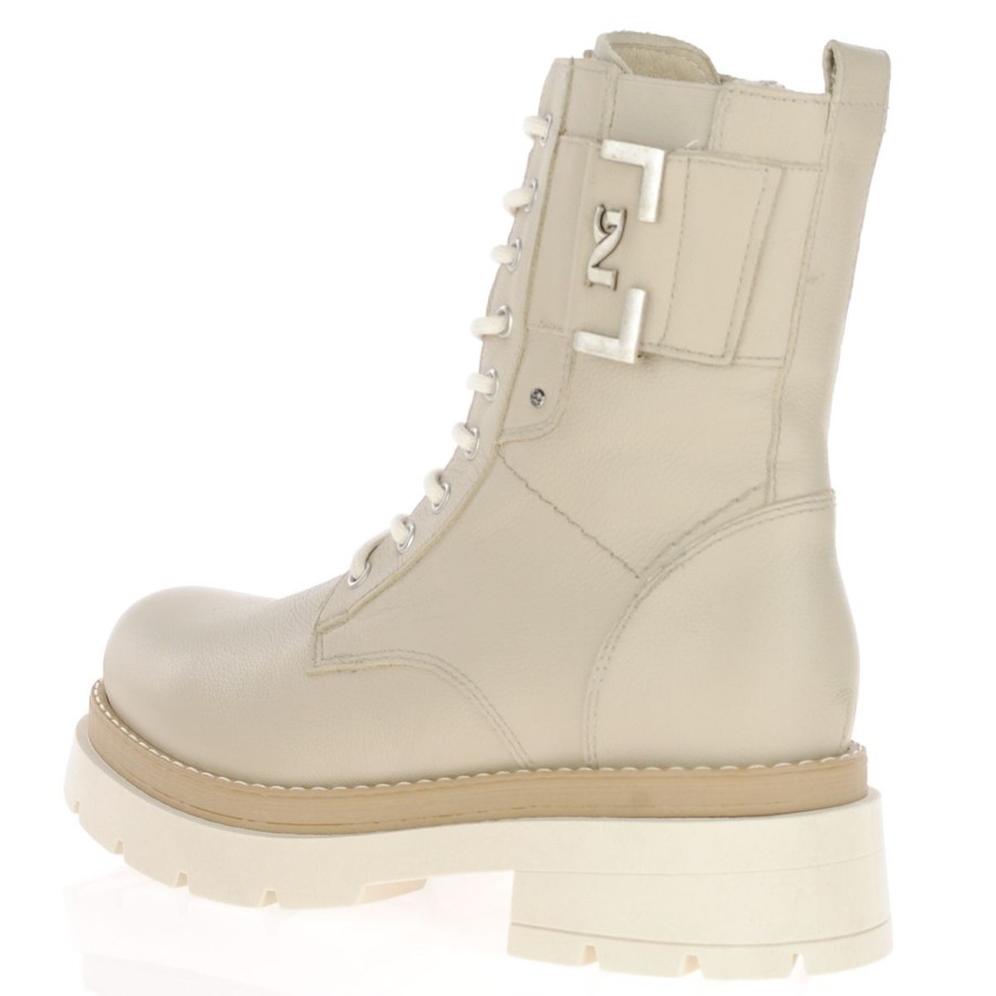 Shop By Style NeroGiardini | Nerogiardini - Lace Up Ankle Boots Beige - 1309151D