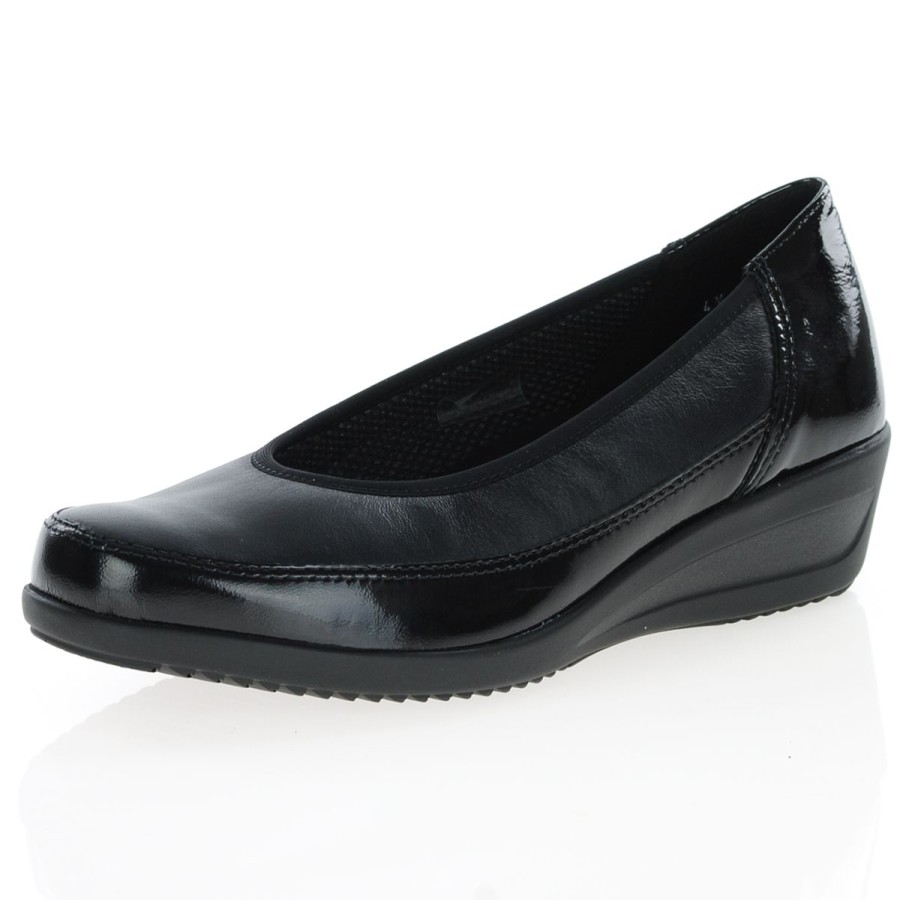 Shop By Style Ara | Ara -Low Wedge Pump Black - 40617