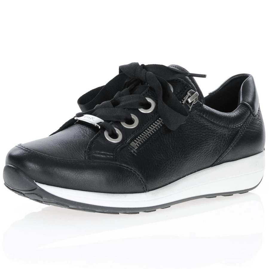 Shop By Style Ara | Ara - Leather Trainer Black - 34587