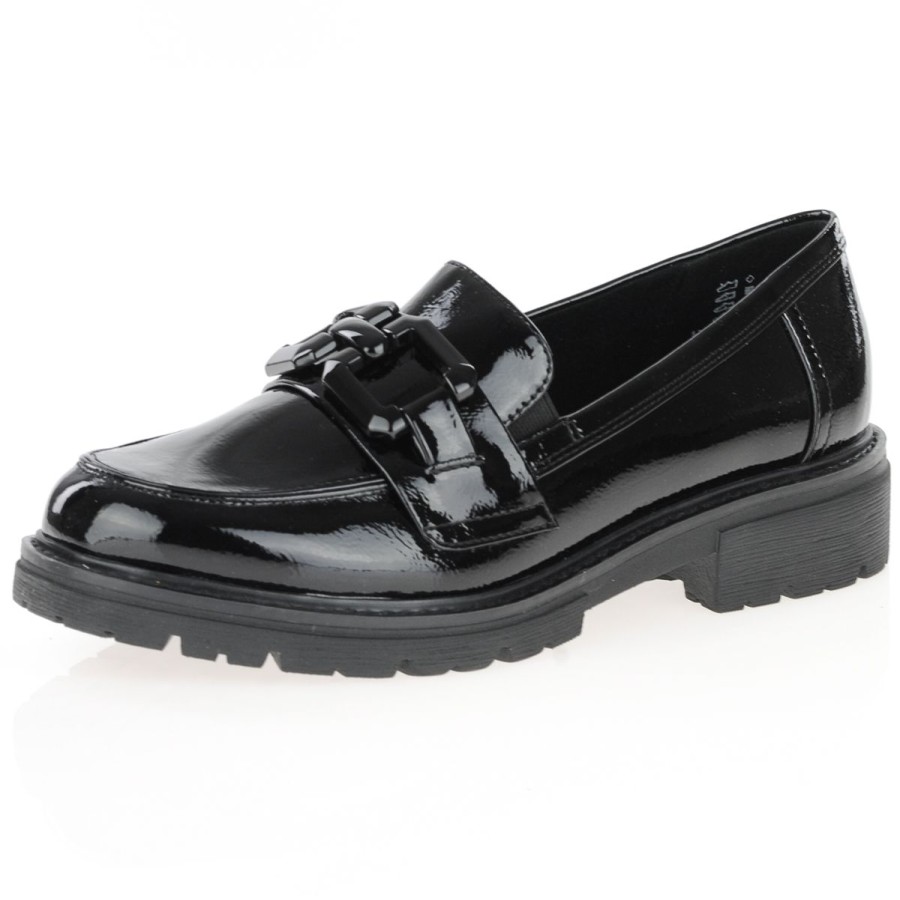 Shop By Style Jana | Jana - Patent Flat Loafers Black - 24764