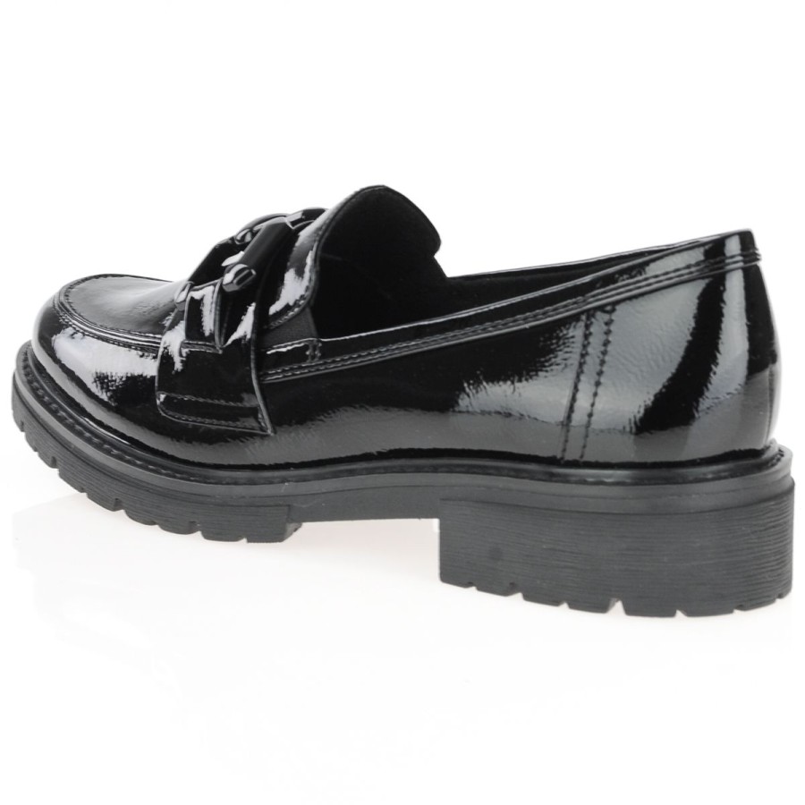 Shop By Style Jana | Jana - Patent Flat Loafers Black - 24764