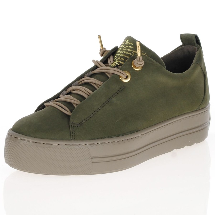 Shop By Style Paul Green | Paul Green - Flatform Trainers Olive - 5017