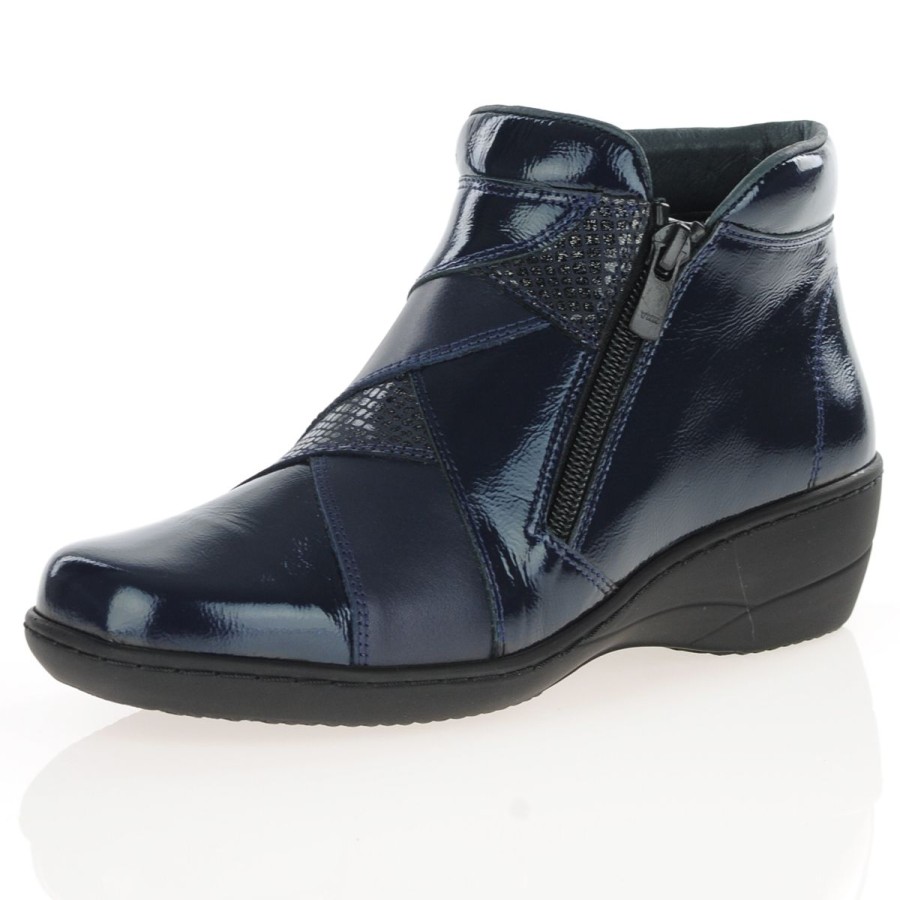 Shop By Style Softmode | Softmode - Clara Water-Resistant Ankle Boots, Navy