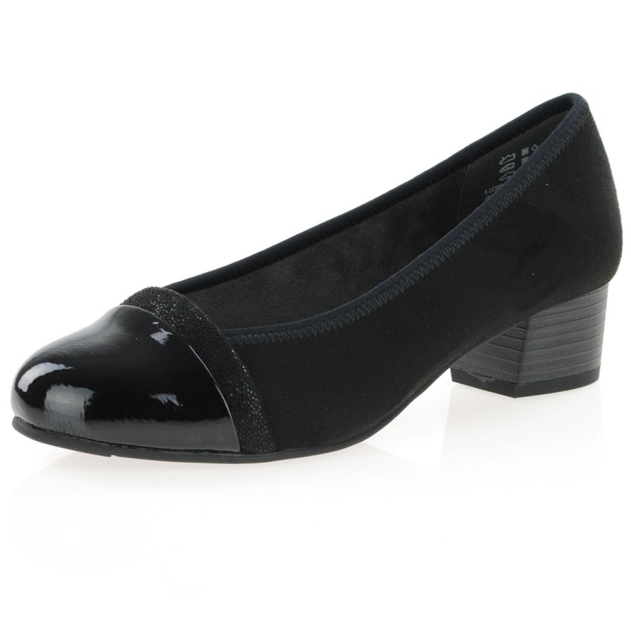 Shop By Style Jana | Jana - Block Heeled Court Shoes Black - 22366