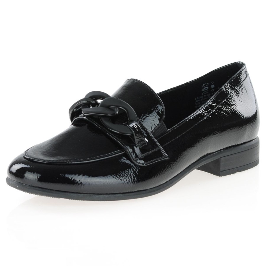 Shop By Style Jana | Jana - Flat Loafers Black Patent - 24260