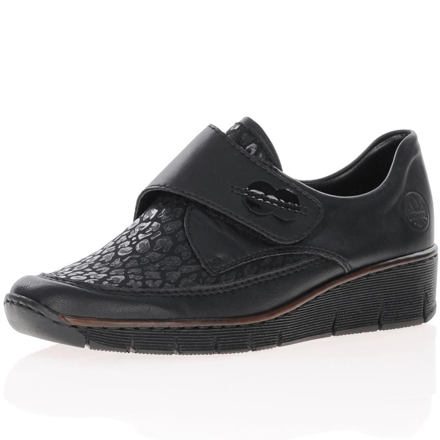 Shop By Style Rieker | Rieker - Velcro Strap Shoes Black - 537C0-00