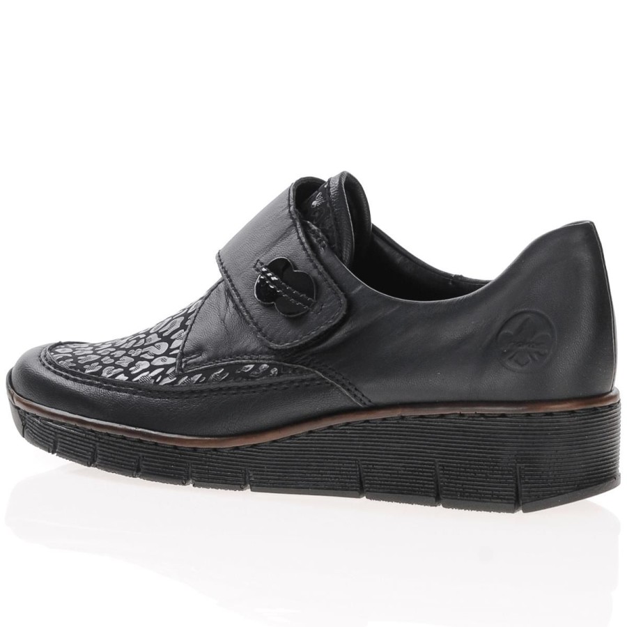 Shop By Style Rieker | Rieker - Velcro Strap Shoes Black - 537C0-00