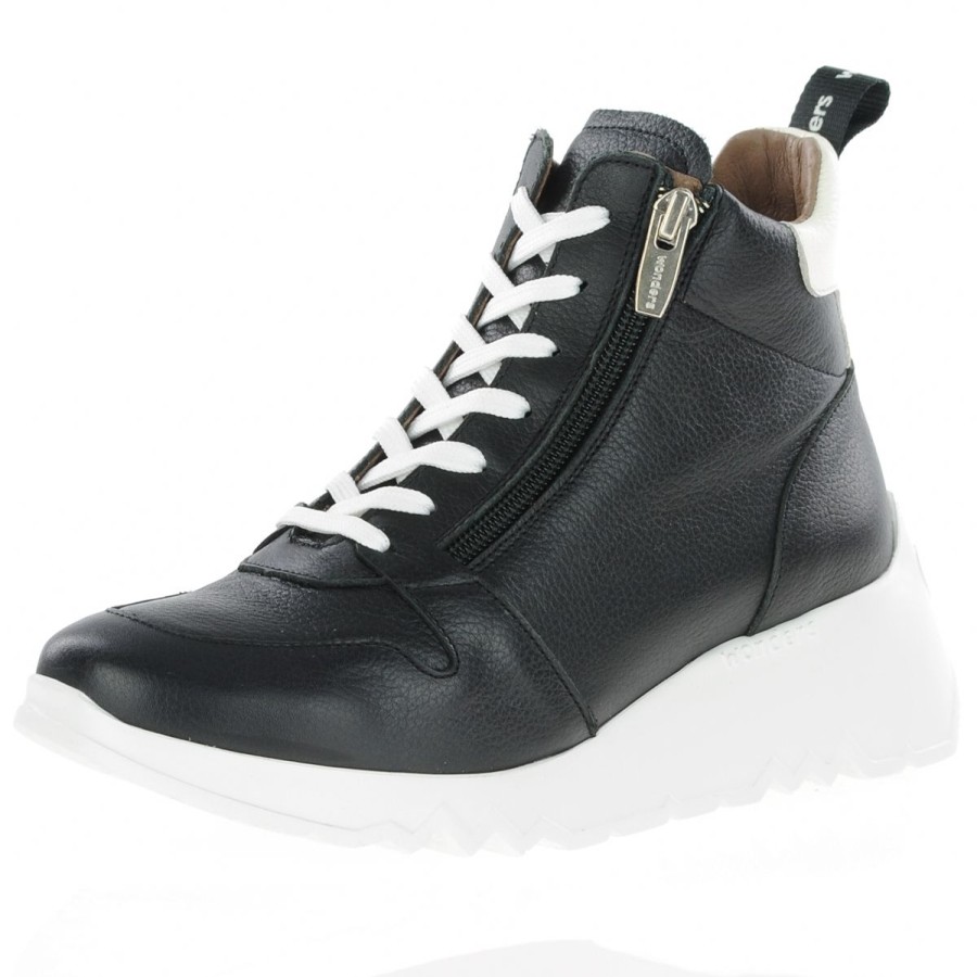 Shop By Style Wonders | Wonders - Laced Ankle Boots Black - 6714