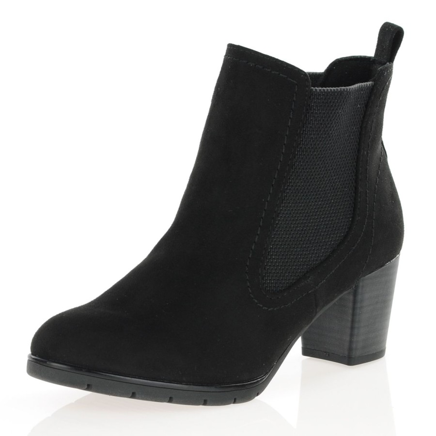 Shop By Style Marco Tozzi | Marco Tozzi - Block Heeled Chelsea Boots Black - 25355