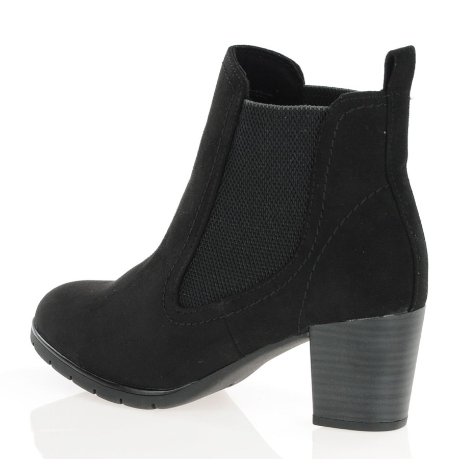 Shop By Style Marco Tozzi | Marco Tozzi - Block Heeled Chelsea Boots Black - 25355